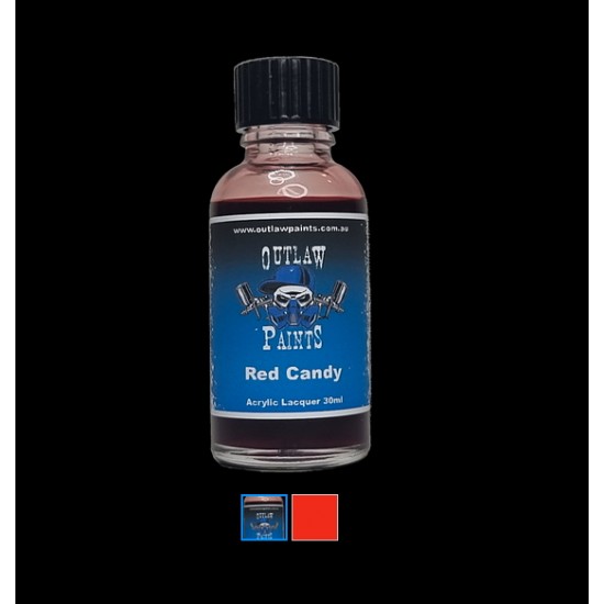 Acrylic Lacquer Paint - Candy Colour Red Candy (30ml)
