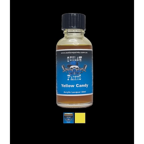 Acrylic Lacquer Paint - Candy Colour Yellow Candy (30ml)