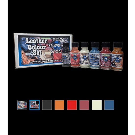 Acrylic Lacquer Paints Set - Leather Colours (6 x 20ml)