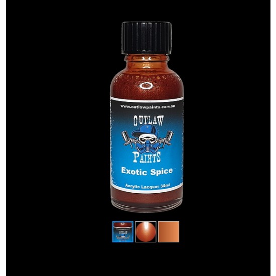 Acrylic Lacquer Paint - Metallic Colour Exotic Spice (30ml)