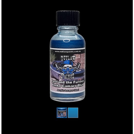 Acrylic Lacquer Paint - Metallic Colour Fast & Furious Yenko Camaro Blue (30ml)
