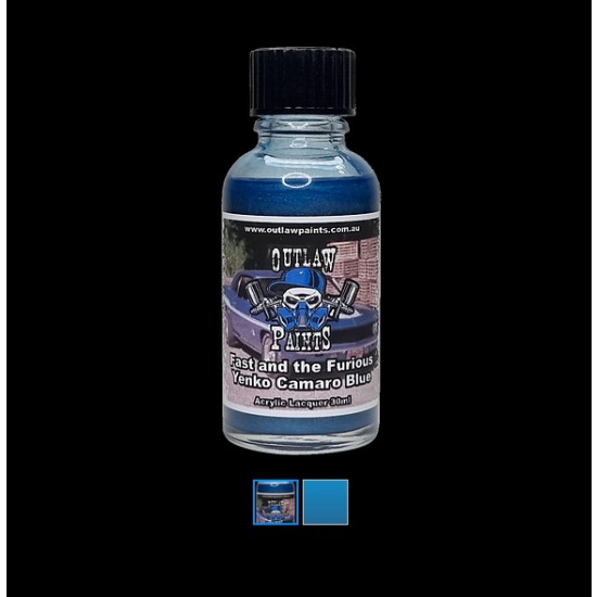 Acrylic Lacquer Paint - Metallic Colour Fast & Furious Yenko Camaro Blue (30ml)