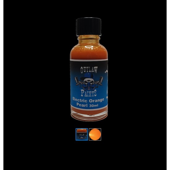 Acrylic Lacquer Paint - Pearls & Effects Colour Electric Orange Pearl (30ml)