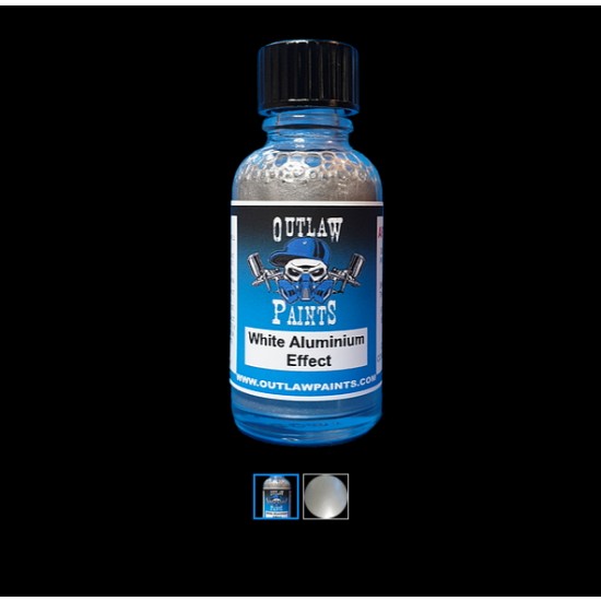 Acrylic Lacquer Paint - Pearls & Effects Colour White Aluminium Effect (30ml)