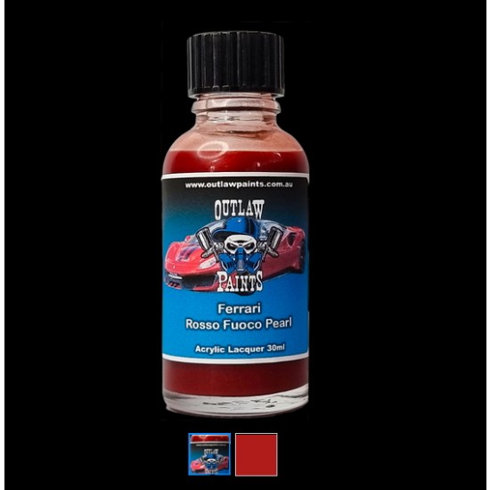 Acrylic Lacquer Paint - Ferrari Rosso Fuoco Pearl (30ml)