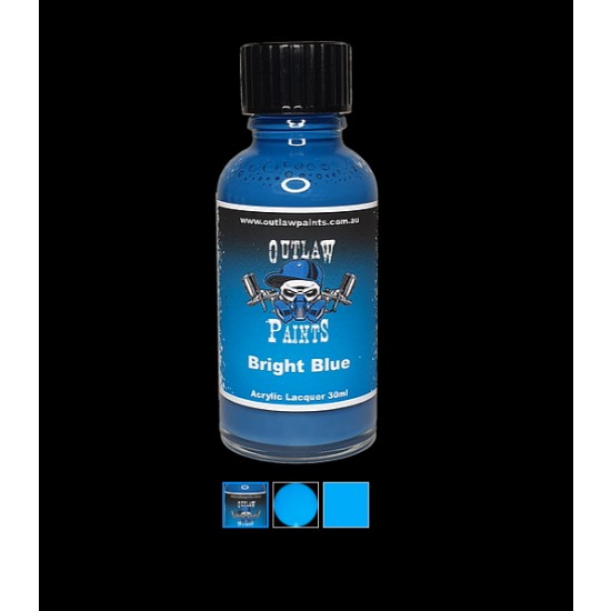 Acrylic Lacquer Paint - Solid Colour Bright Blue (30ml)