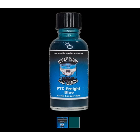 Acrylic Lacquer Paint - Solid Colour PTC Freight Blue (30ml)
