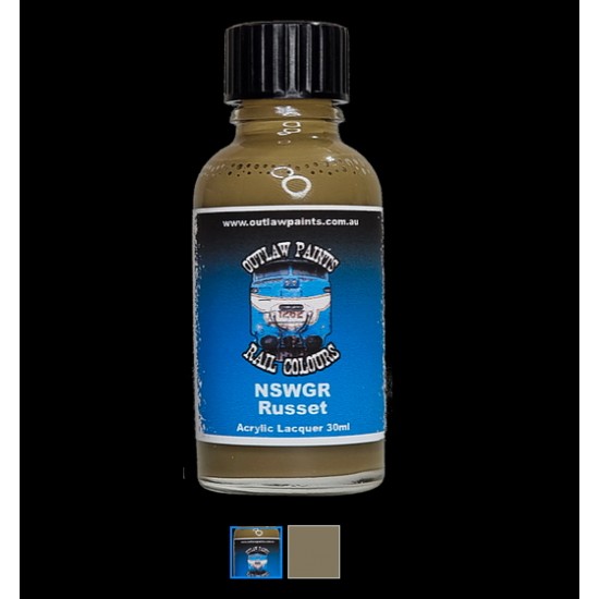 Acrylic Lacquer Paint - Solid Colour NSWGR Russet (30ml)