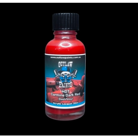 Acrylic Lacquer Paint - Solid Colour HDT Carmine Dark Red (30ml)