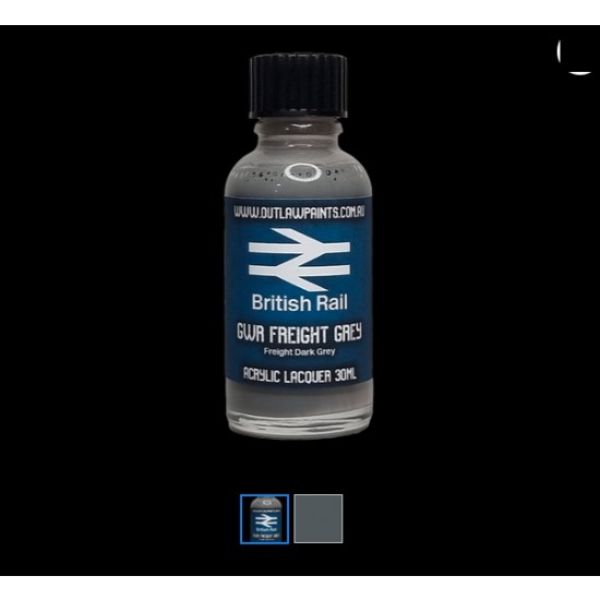 Acrylic Lacquer Paint - British Rail GWR Freight Grey (30ml)
