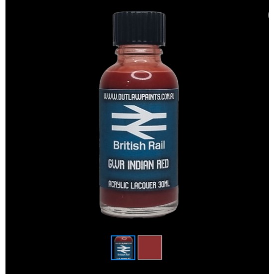 Acrylic Lacquer Paint - British Rail GWR Indian Red (30ml)
