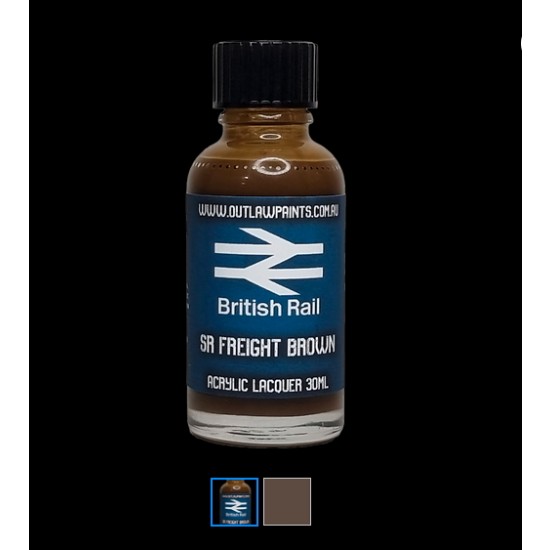 Acrylic Lacquer Paint - British Rail SR Freight Brown (30ml)