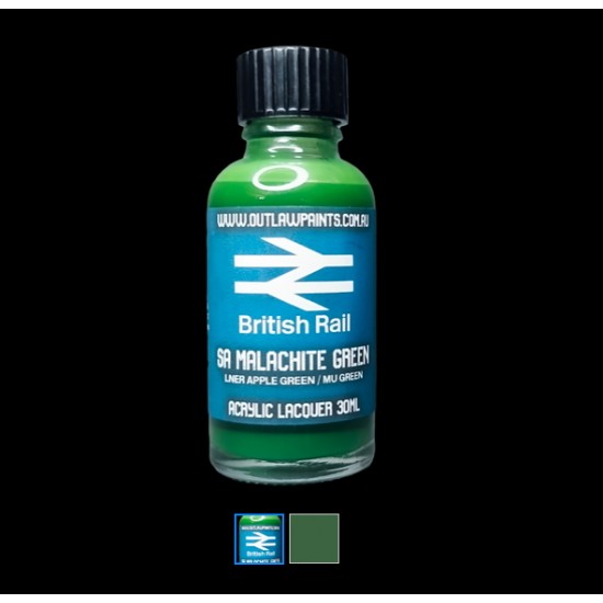Acrylic Lacquer Paint - Solid Colour SC Malachite Green (30ml)