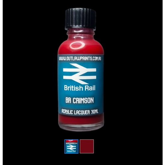 Acrylic Lacquer Paint - Solid Colour BR Crimson (30ml)