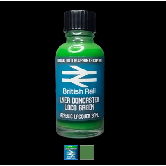 Acrylic Lacquer Paint - Solid Colour LNER Doncaster Loco Green (30ml)