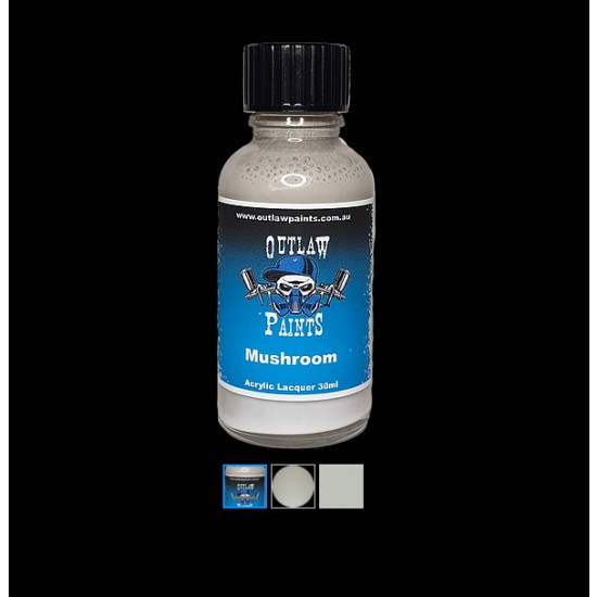 Acrylic Lacquer Paint - Solid Colour Mushroom (30ml)