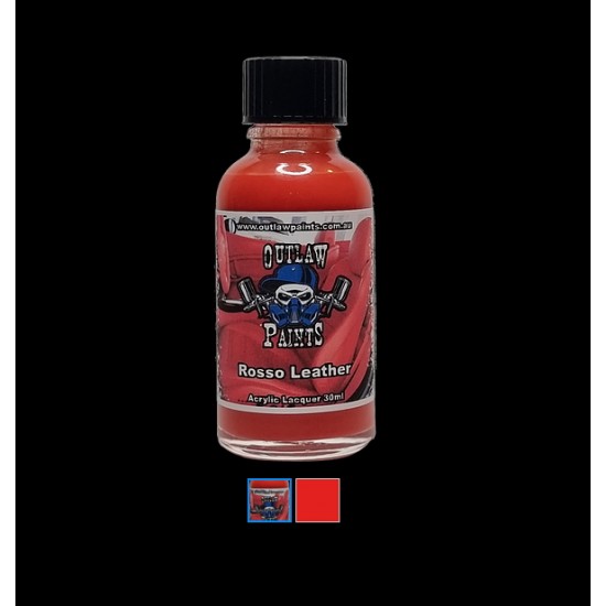 Acrylic Lacquer Paint - Solid Colour Rosso Leather (30ml)