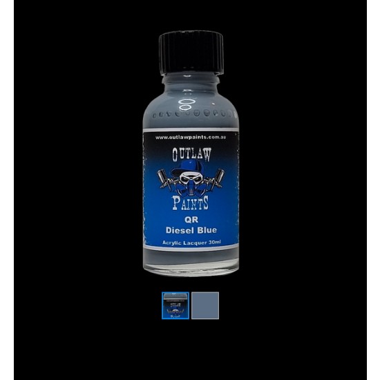 Acrylic Lacquer Paint - Solid Colour QR Diesel Blue (30ml)