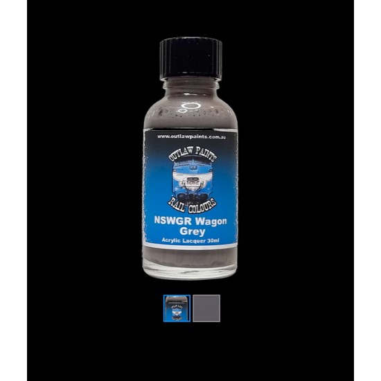 Acrylic Lacquer Paint - Solid Colour NSWGR Wagon Grey (30ml)
