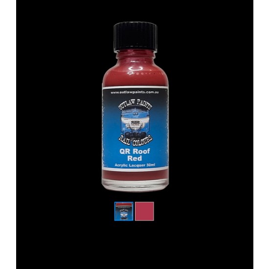 Acrylic Lacquer Paint - Solid Colour QR Building Roof Red (30ml)
