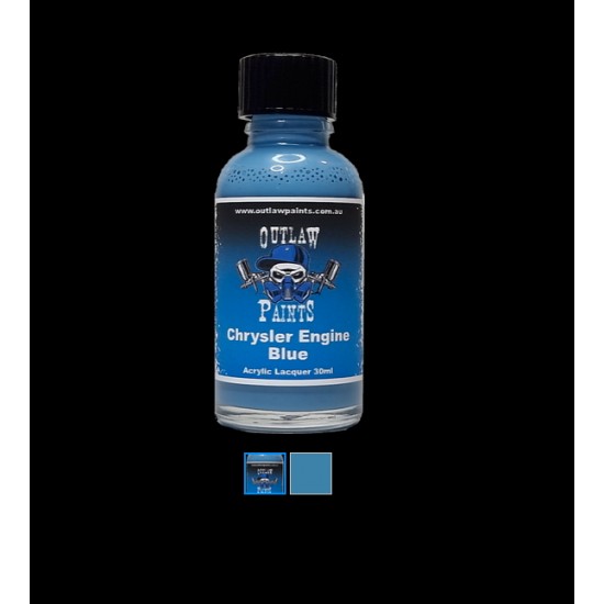 Acrylic Lacquer Paint - Solid Colour Chrysler Engine Blue (30ml)
