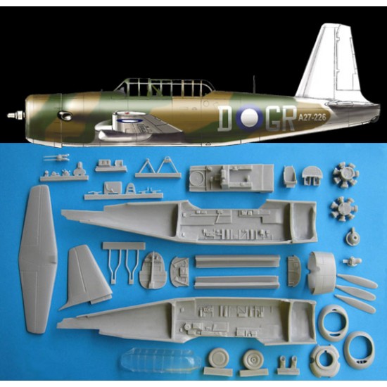 1/48 Vultee Vengeance Fuselage Shape Correction and Upgrade Set for A-Z kit