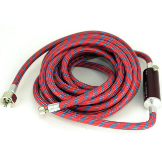 1/8" 10-Foot Nylon Braided Air Hose w/Moisture Trap & Couplings