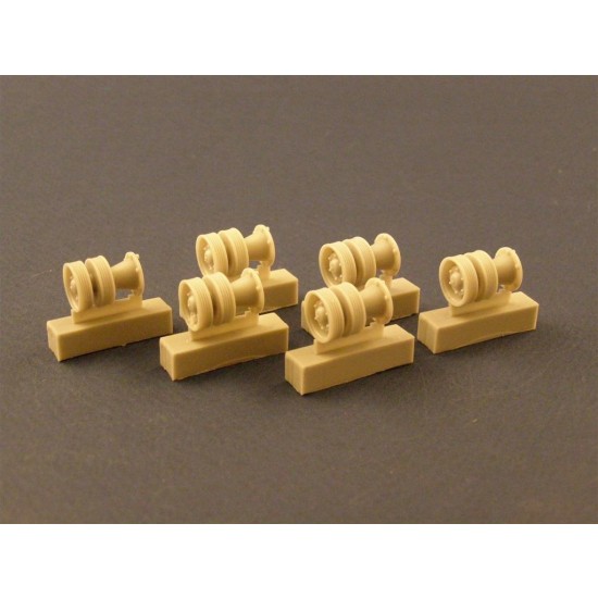 1/35 Burn out Return Rollers for WWII Soviet KV-I/II Tanks (6pcs)