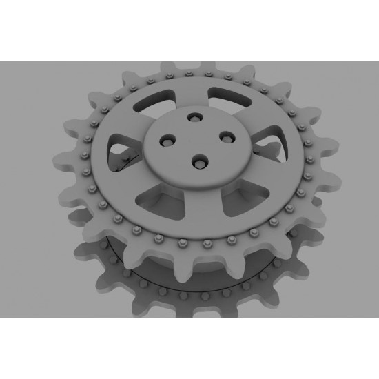 1/35 Drive Wheels for WWII German Panther / Jagdpanther (Final Model) (4pcs)