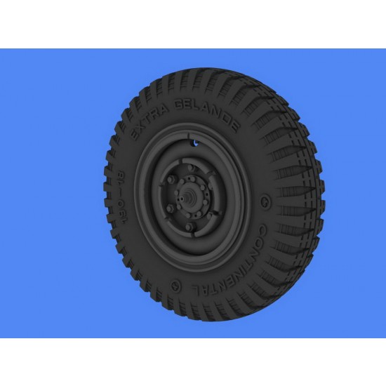 1/35 German Transport Vehicle Horch 1a Road Wheels Set (Gelande Pattern)