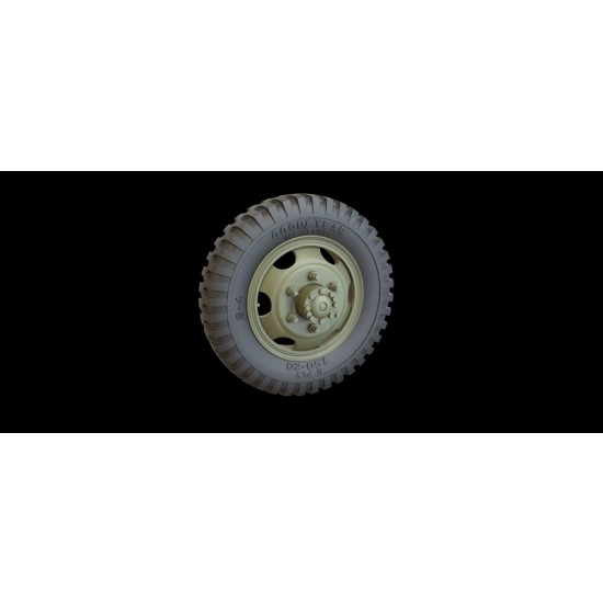 1/35 US GMC Wheels Set with Mud Tracks