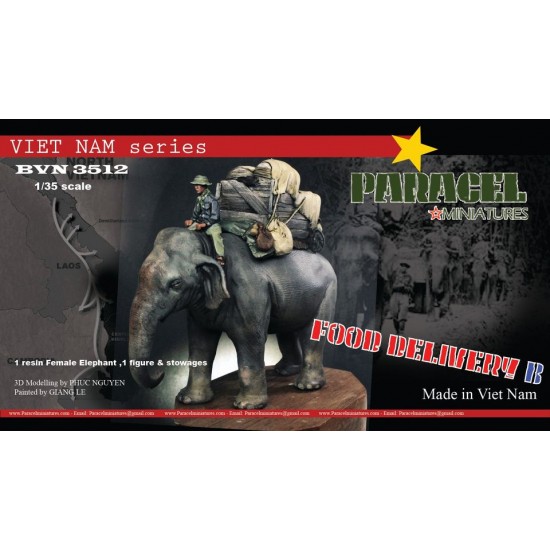 1/35 Vietnam War Food Delivery Set B (female elephant, figure & stowage set)