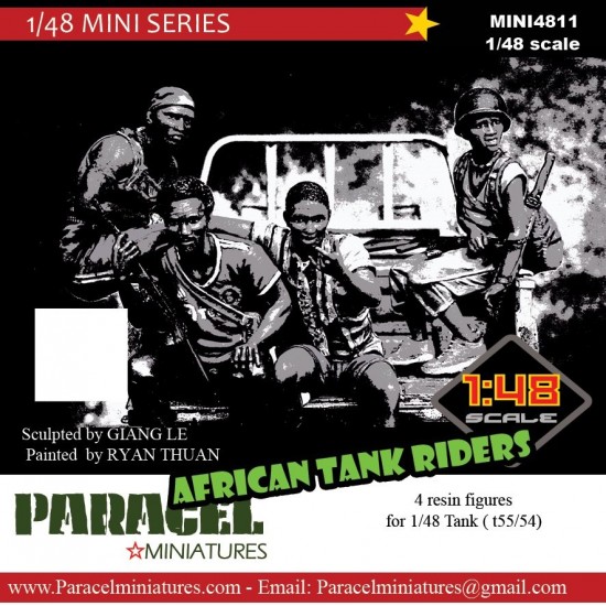 1/48 Africa Tank Riders for T-55/T-54 (4 figures)