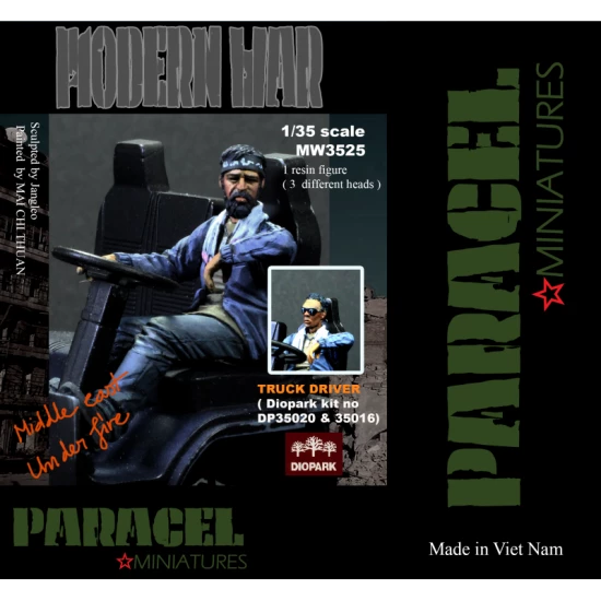 1/35 Truck Driver for DioPark kits #35016/35020 (Arabic/African/Asian heads optional)