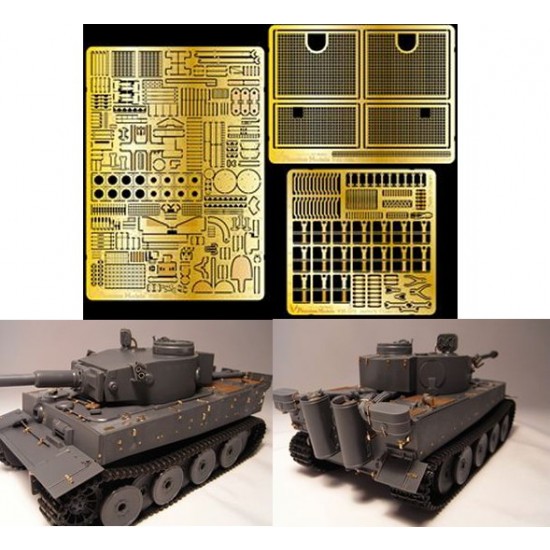 1/35 German Tiger I Early Version Photo-Etched Set for Tamiya kit (3 PE sheets)