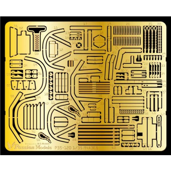 1/35 US Medium Tank M4A3E8 Sherman "Easy Eight" Photo-Etched Set for Tamiya kit #35346