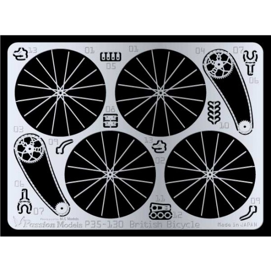 1/35 British Paratrooper Bicycle Photo-etched Set for Tamiya #35333