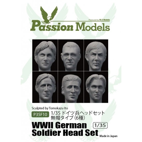 1/35 WWII German Soldier Head Set (6pcs)