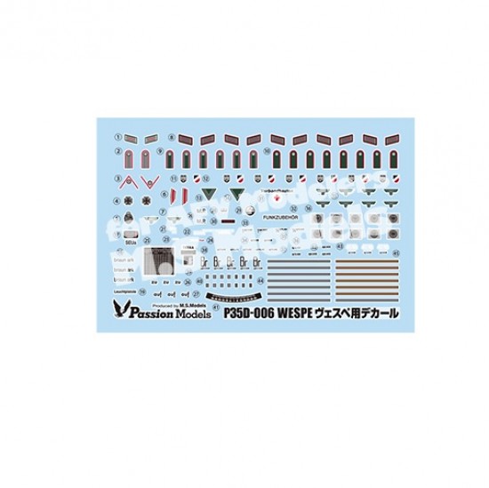 1/35 WWII German Howitzer WESPE "Italian Front" Decal Set for Tamiya kits #35358/35200