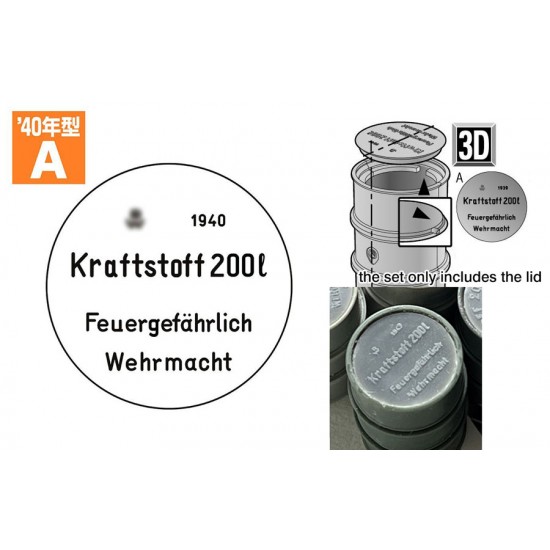 1/35 Fuel Drum Lids Set Type A 1940