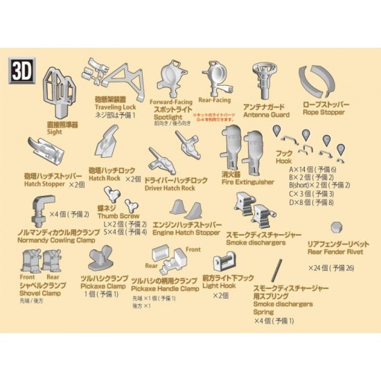 1/35 A34 Comet 3D Parts Set for Tamiya kit #35380