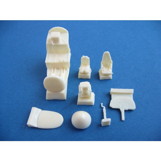 1/72 de Havilland Mosquito T.III Cockpit, Seats, Solid nose for Tamiya kit