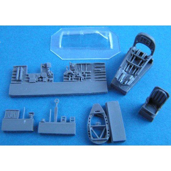 1/72 Supermarine Spitfire PR.IX Cockpit Set + Vacu Canopy for Airfix kit