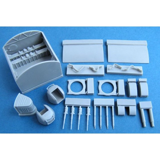 1/72 Convair B-36 Peacemaker Front Gun Turrets w/Compartment for Monogram kit