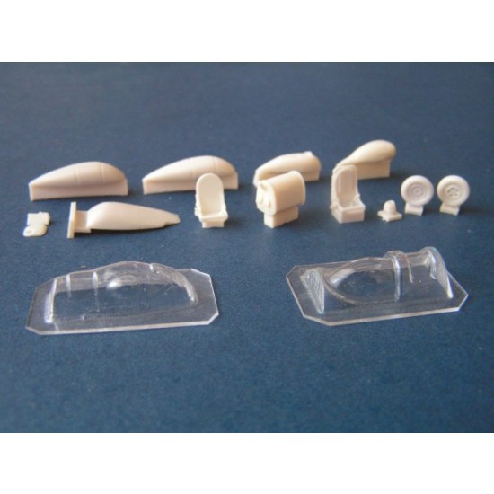 1/72 Supermarine Spitfire PR Mk.IA, Pr Mk.IV, PR Mk.VII Upgrade Set with Decals for Tamiya