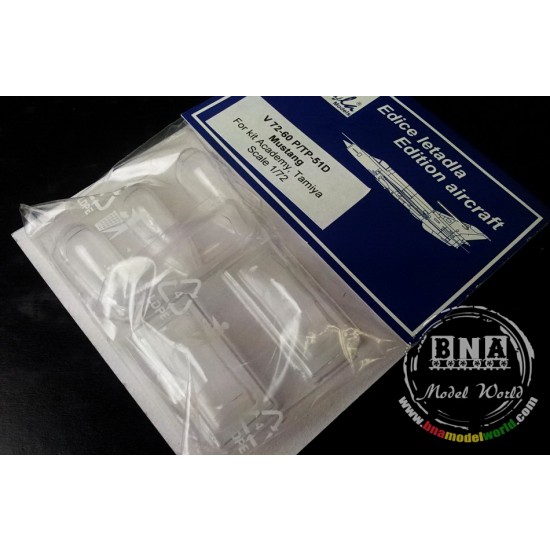 1/72 P-51D/TP-51D Mustang Vacu-Formed Canopy for Academy/Tamiya kit