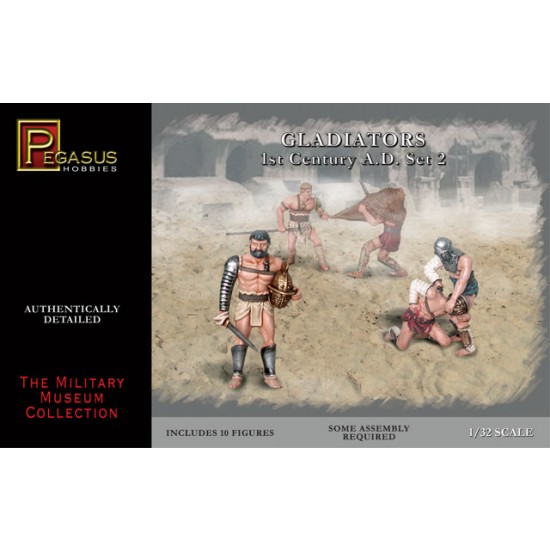 1/32 (54mm) 1st Century A.D. Gladiators Set #2 (10 Figures)