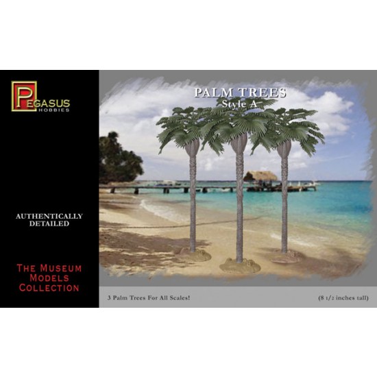 1/48 Large Palm Trees Set A (3 Trees, 8.5" Tall)