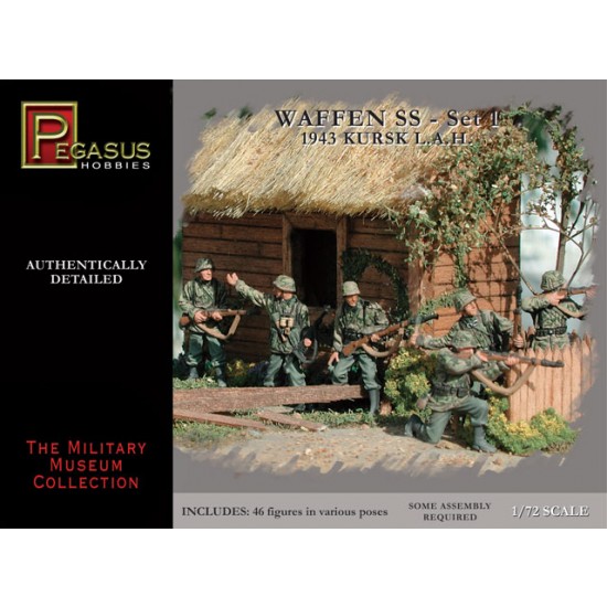 1/72 WWII German Waffen SS Set #1, Kursk L.A.H. 1943 (46 Figures)