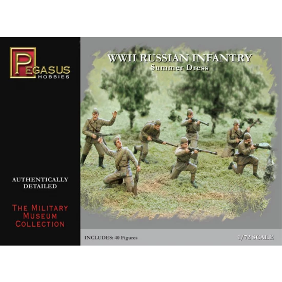 1/72 WWII Russian Infantry in Summer Dress (40 Figures)